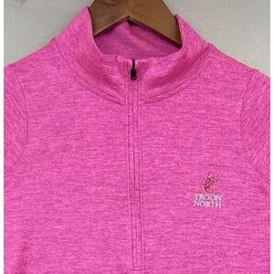 Under Armour Womens Pullover M‎ Zinger Pink 1/2 Zip Golf UPF30 TROON NORTH